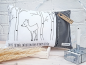 Preview: Reh im Wald - redwork Stickdatei